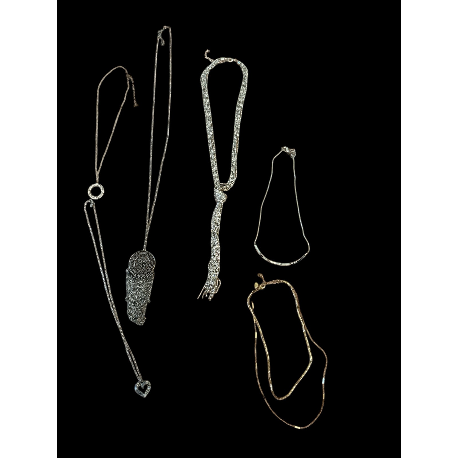 Lot Of 6 Chain Necklaces Fashion Jewelry